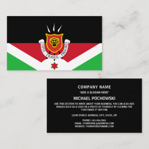 Carte De Visite Drapeau et armoiries du Burundi