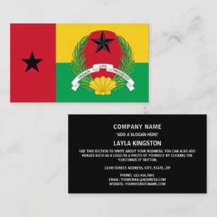 Carte De Visite Drapeau et Emblème Bissau-Guinée, Guinée-Bissau