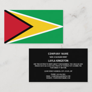 Carte De Visite Drapeau guyanais, Drapeau guyanais