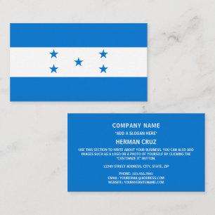 Carte De Visite Drapeau hondurien, Drapeau hondurien