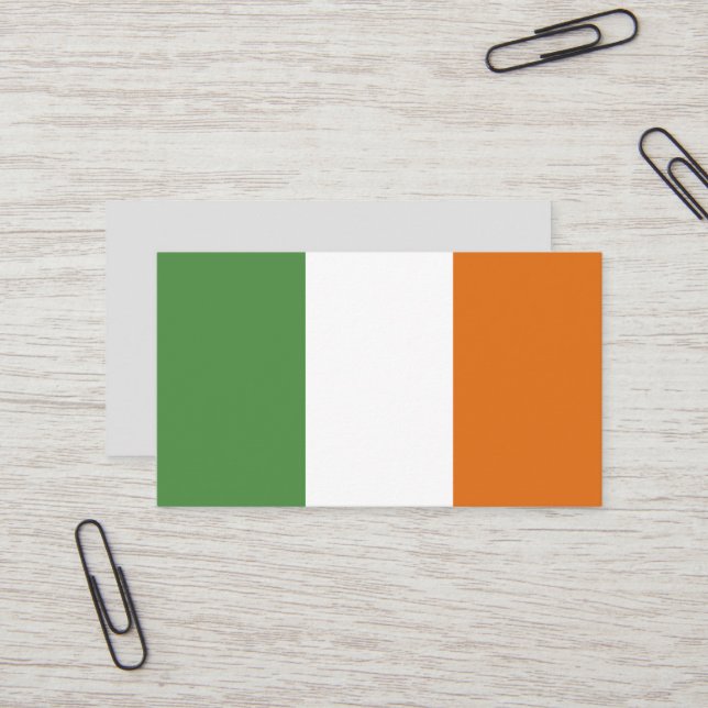 Carte De Visite Drapeau irlandais (Devant/Arrière en situation)