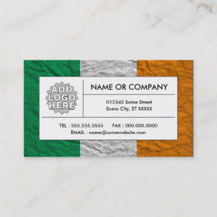 Carte De Visite drapeau irlandais