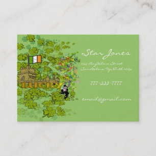 Carte De Visite Drapeau irlandais Lucky Leprechaun Castle