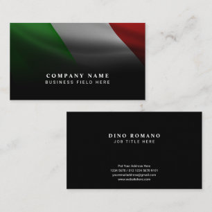Carte De Visite Drapeau italien   Gradation transparente   Black