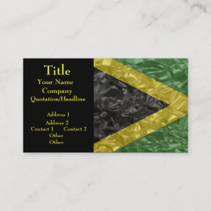 Carte De Visite Drapeau jamaïcain - froissé