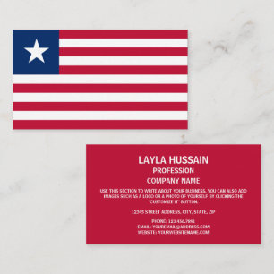 Carte De Visite Drapeau libérien, Drapeau du Libéria