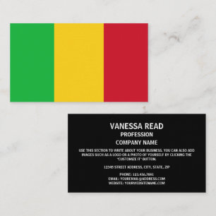 Carte De Visite Drapeau malien, Drapeau malien