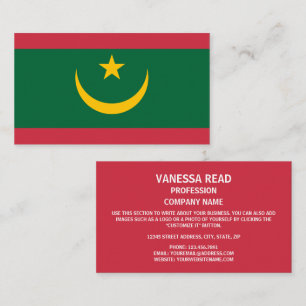 Carte De Visite Drapeau mauritanien, Drapeau mauritanien