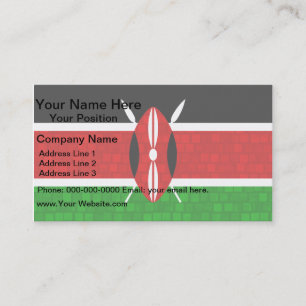 Carte De Visite Drapeau moderne Motif du Kenya