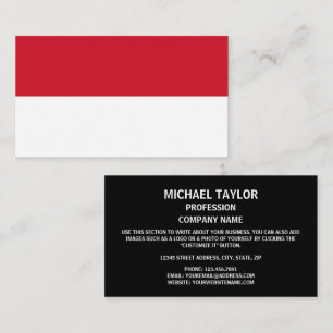 Carte De Visite Drapeau Monégasque, Drapeau de Monaco
