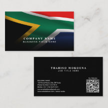 Drapeau national sud-africain moderne avec code QR