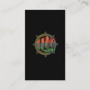 Carte De Visite Drapeau panafricain de l'UNIA - Libération noire