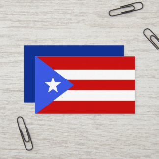 Carte De Visite Drapeau Porto Rico
