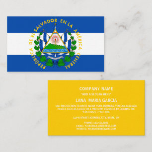 Carte De Visite Drapeau salvadorien et armoiries, El Salvador