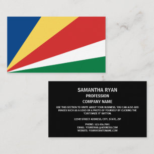 Carte De Visite Drapeau seychellois, Drapeau des Seychelles