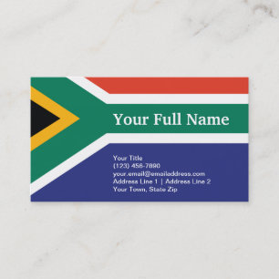 Carte De Visite Drapeau simple de l'Afrique du Sud
