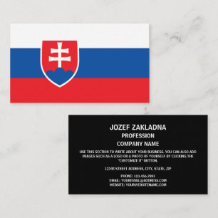 Carte De Visite Drapeau slovaque, Drapeau slovaque
