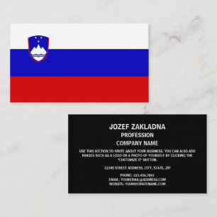 Carte De Visite Drapeau slovène, Drapeau de Slovénie