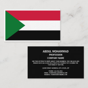 Carte De Visite Drapeau soudanais, Drapeau soudanais