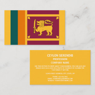 Carte De Visite Drapeau sri-lankais, Drapeau du Sri Lanka