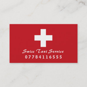 Carte De Visite Drapeau suisse des taxis