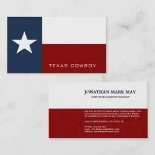 Carte De Visite Drapeau texan, Texas