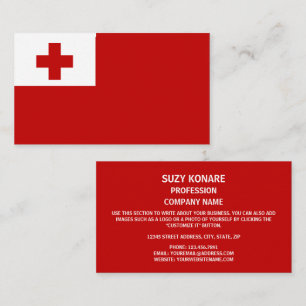 Carte De Visite Drapeau tongan, Drapeau des Tonga