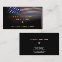 Drapeau USA Cadre Doré | Vétéran | Luxe Noir
