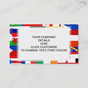 Carte De Visite Drapeaux du collage du monde