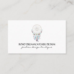 Carte De Visite Dreamcatcher Feather Boho Tribal