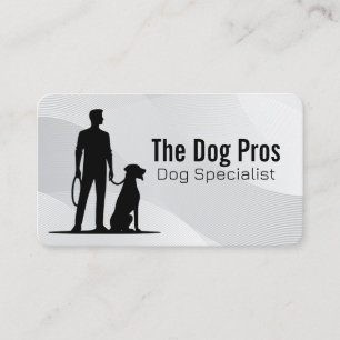 Carte De Visite Dresseur de chien avec son animal de compagnie