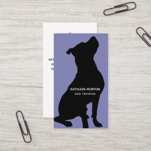 Carte De Visite Dresseur de chiens silhouette noire