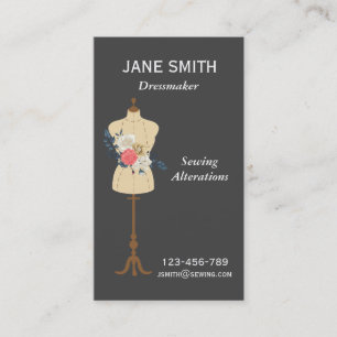 Carte De Visite Dressmaker, couture, professionnel de l'altération