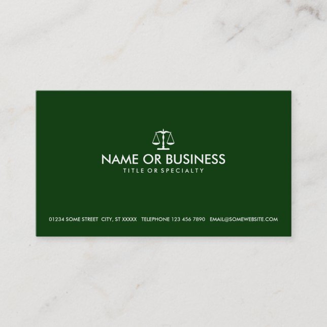 Carte De Visite droit simple (Devant)