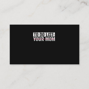 Carte De Visite Drôle À Faire Liste Votre Maman Sarcasme Sarcastiq