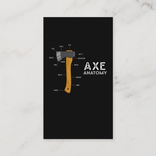 Carte De Visite Drôle Ax Humour Hatchet Woodworking Ax Jeter (Devant)