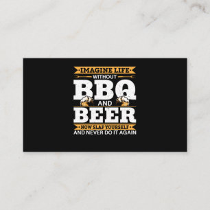 Carte De Visite Drôle Barbecue Viande Fumer Hommes barbecue Grilla