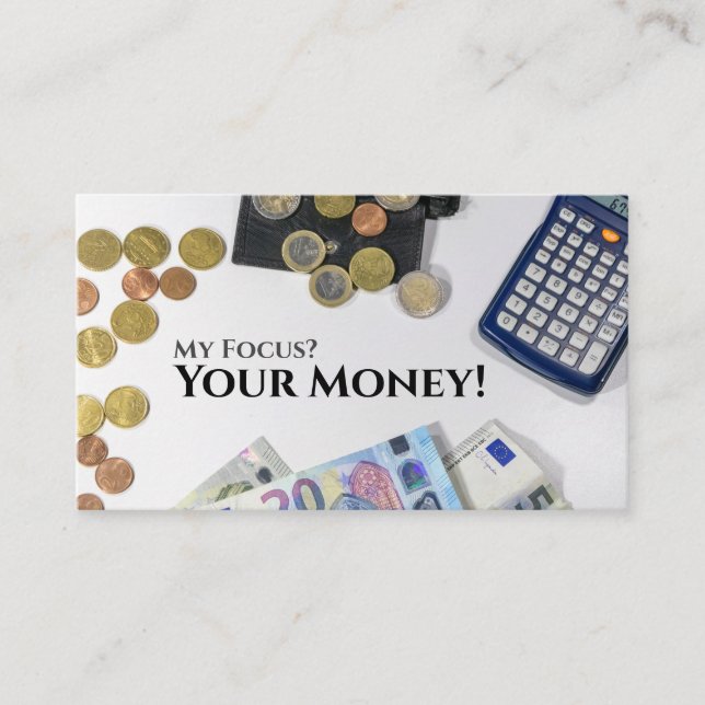 Carte De Visite Drôle comptable fiscal experts financiers argent (Devant)