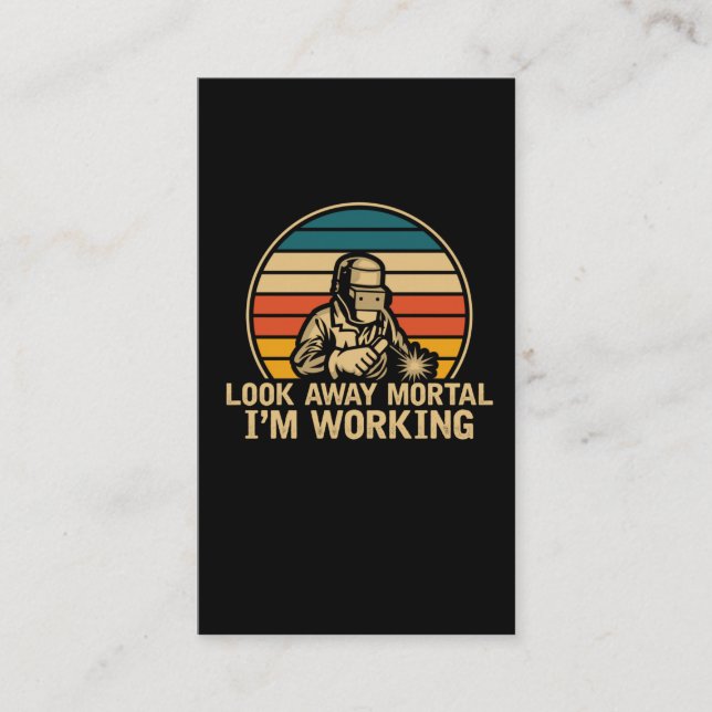 Carte De Visite Drôle de soudeur pour le père de la soudure (Devant)