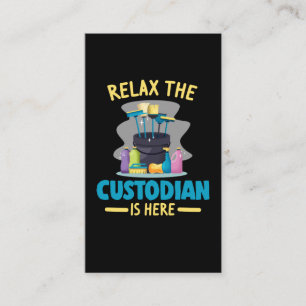 Carte De Visite Drôle Gardien de l'école Nettoyage Janitor Caretak