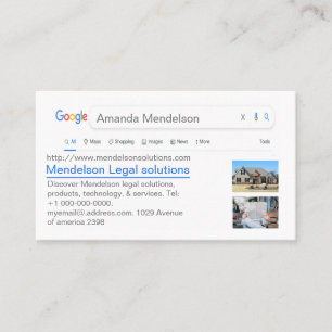 Carte De Visite drôle google internet promo