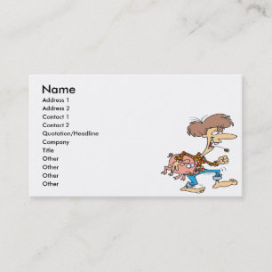 Carte De Visite drôle hillbilly rouge cou avec dessin animé de coc