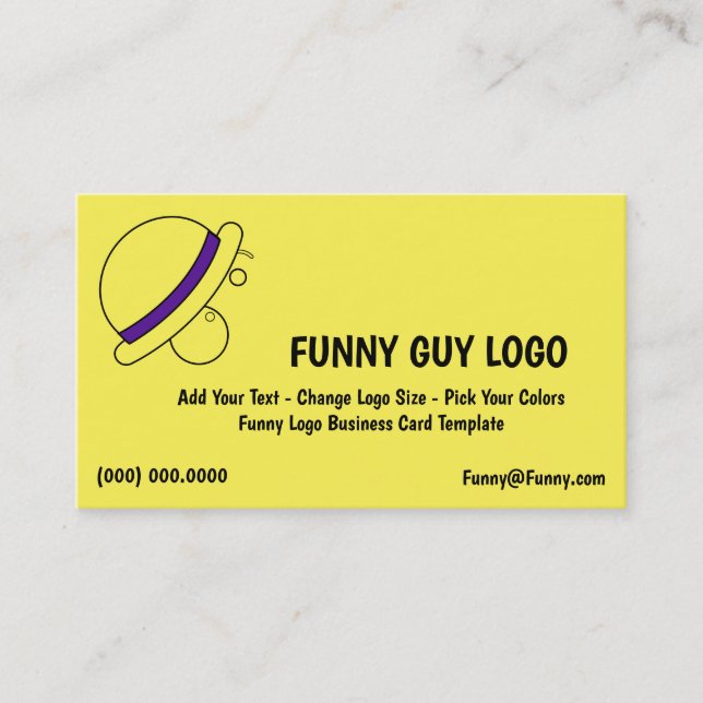 Carte De Visite Drôle Logos Clown (Devant)