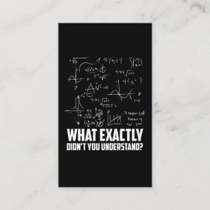 Carte De Visite Drôle Math Geek Physique Science Plaisanterie