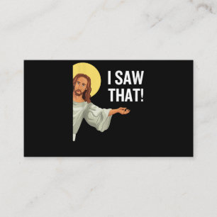 Carte De Visite Drôle Mème Jésus J'Ai Vu Que Citation Chrétienne D