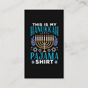Carte De Visite Drôle Noël juif Hanoukka Pajama