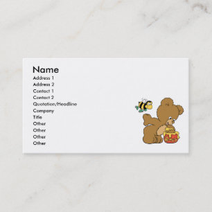 Carte De Visite Drôle Ours Sneaking Honey