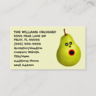Carte De Visite Drôle Pear Grower Publicité