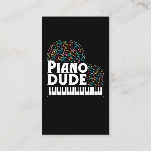 Carte De Visite Drôle Piano Player Hommes musique classique Amant (Devant)