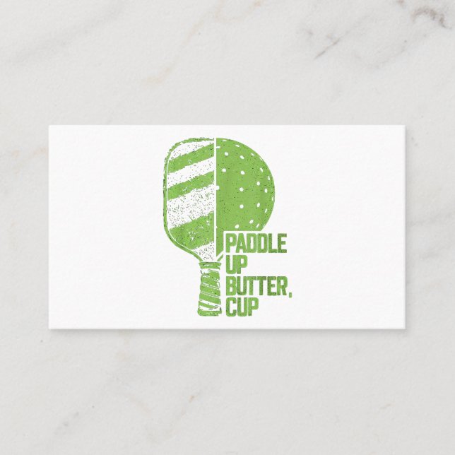Carte De Visite Drôle Pickleball Paddle Up Butter Cup (Devant)